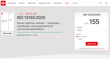 歷史性突破 | 盈峰環境主導！首個由中國企業牽頭編制的環衛裝備ISO國際標準正式發布！